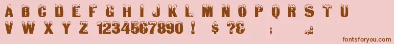 Gloomlaser Font – Brown Fonts on Pink Background