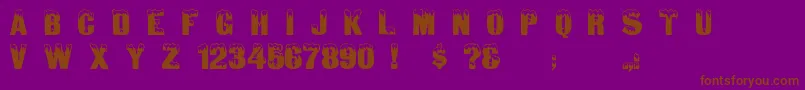 Gloomlaser Font – Brown Fonts on Purple Background