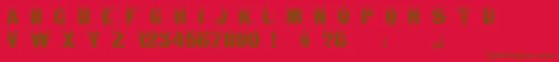 Gloomlaser Font – Brown Fonts on Red Background