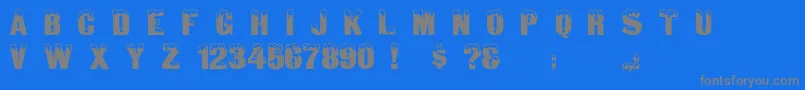 Gloomlaser-Schriftart – Graue Schriften auf blauem Hintergrund