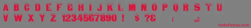 Gloomlaser Font – Red Fonts on Gray Background