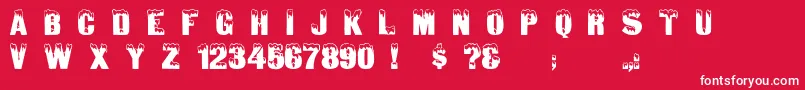 Gloomlaser Font – White Fonts on Red Background