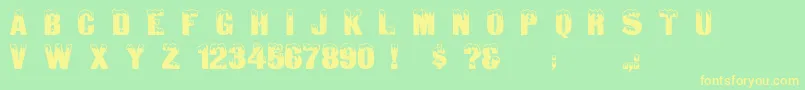 Gloomlaser Font – Yellow Fonts on Green Background