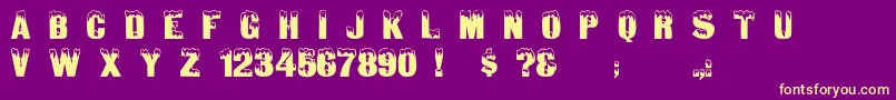 Gloomlaser Font – Yellow Fonts on Purple Background