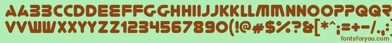 Youregone-fontti – ruskeat fontit vihreällä taustalla