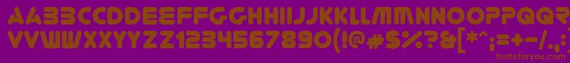 フォントYouregone – 紫色の背景に茶色のフォント