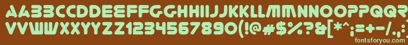 Шрифт Youregone – зелёные шрифты на коричневом фоне