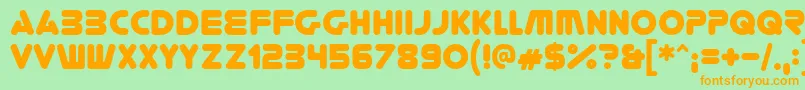 Youregone Font – Orange Fonts on Green Background