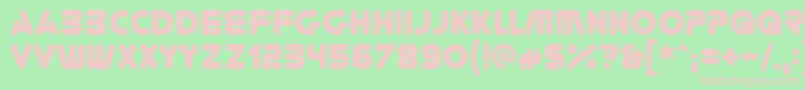 フォントYouregone – 緑の背景にピンクのフォント