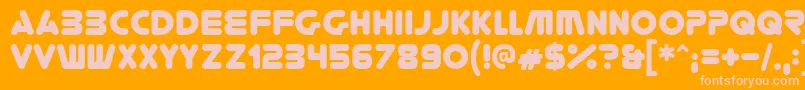 Youregone Font – Pink Fonts on Orange Background