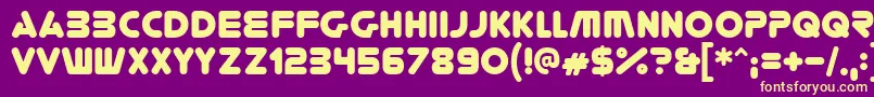 Youregone Font – Yellow Fonts on Purple Background