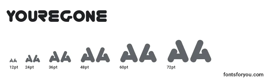 Youregone Font Sizes