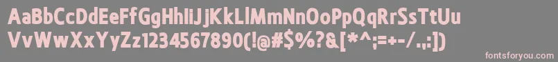 Czcionka BevalExtrabold – różowe czcionki na szarym tle