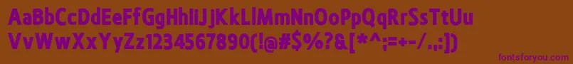 Шрифт BevalExtrabold – фиолетовые шрифты на коричневом фоне