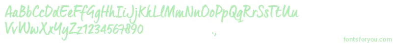 QuintusBTrial Font – Green Fonts on White Background