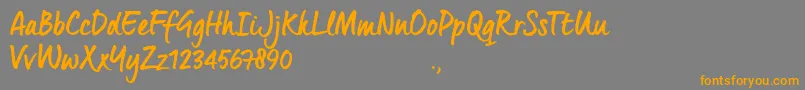 QuintusBTrial Font – Orange Fonts on Gray Background