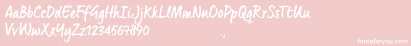 QuintusBTrial Font – White Fonts on Pink Background