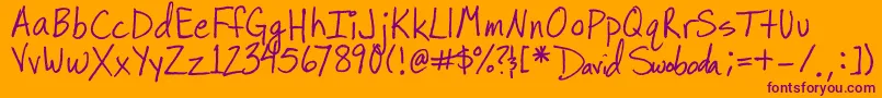 Sugarpie Font – Purple Fonts on Orange Background