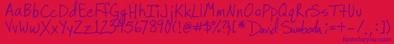 Sugarpie Font – Purple Fonts on Red Background