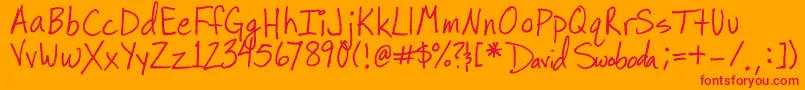 Sugarpie Font – Red Fonts on Orange Background