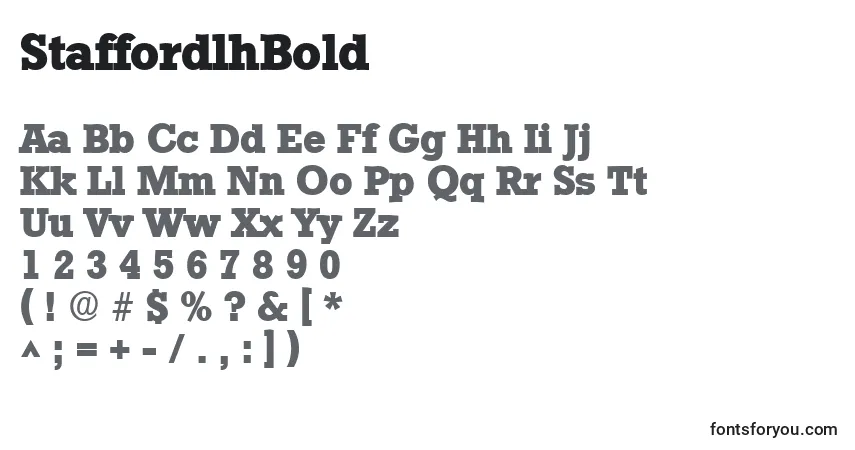 StaffordlhBoldフォント–アルファベット、数字、特殊文字