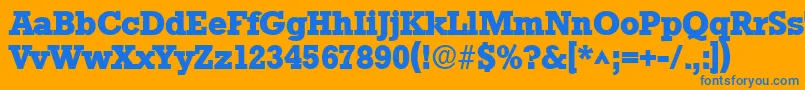 StaffordlhBold Font – Blue Fonts on Orange Background