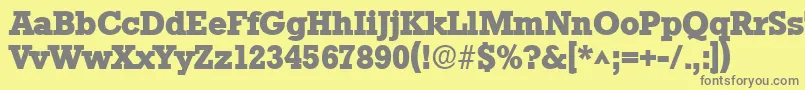 フォントStaffordlhBold – 黄色の背景に灰色の文字