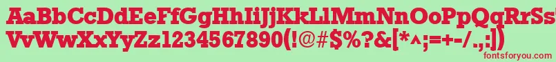 StaffordlhBold Font – Red Fonts on Green Background