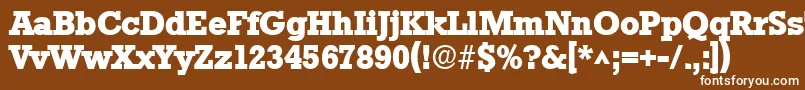 Czcionka StaffordlhBold – białe czcionki na brązowym tle