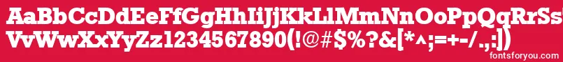 Czcionka StaffordlhBold – białe czcionki na czerwonym tle