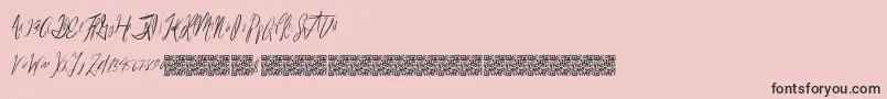 Reasonablespeculation Font – Black Fonts on Pink Background