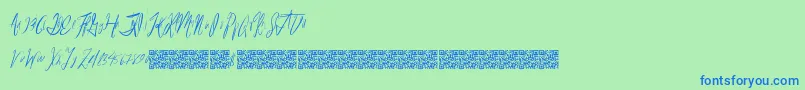 Reasonablespeculation Font – Blue Fonts on Green Background