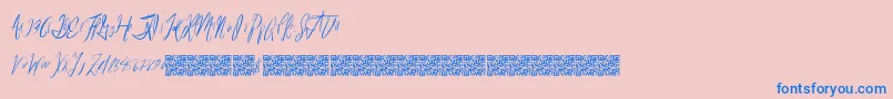 Reasonablespeculation Font – Blue Fonts on Pink Background