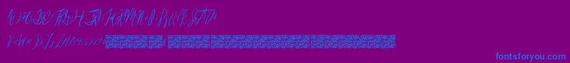 Reasonablespeculation Font – Blue Fonts on Purple Background