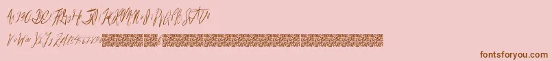 Reasonablespeculation Font – Brown Fonts on Pink Background