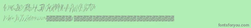 Reasonablespeculation Font – Gray Fonts on Green Background