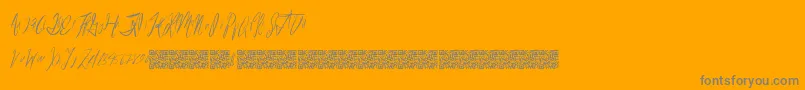 Reasonablespeculation Font – Gray Fonts on Orange Background