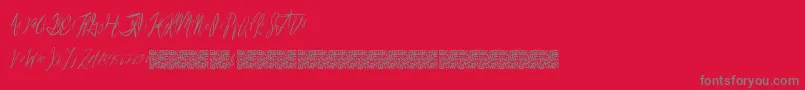 Reasonablespeculation-Schriftart – Graue Schriften auf rotem Hintergrund