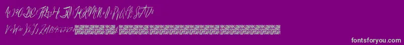 Reasonablespeculation Font – Green Fonts on Purple Background