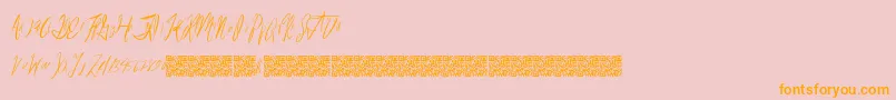 Reasonablespeculation Font – Orange Fonts on Pink Background
