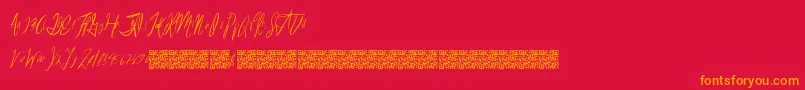 Reasonablespeculation Font – Orange Fonts on Red Background