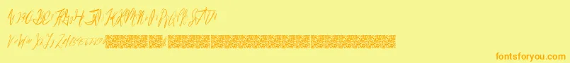 Reasonablespeculation Font – Orange Fonts on Yellow Background