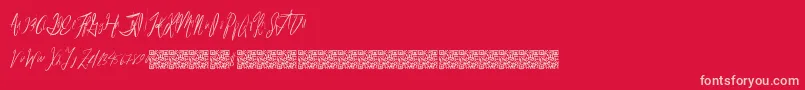 Reasonablespeculation Font – Pink Fonts on Red Background