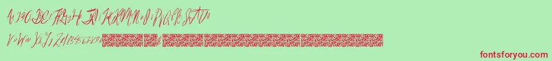 Reasonablespeculation Font – Red Fonts on Green Background