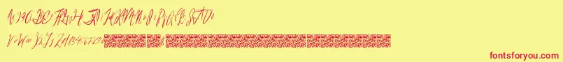 Reasonablespeculation Font – Red Fonts on Yellow Background