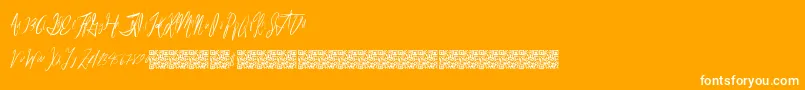 Reasonablespeculation Font – White Fonts on Orange Background