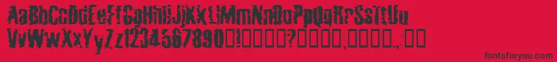 MardiGrossDrunktype Font – Black Fonts on Red Background