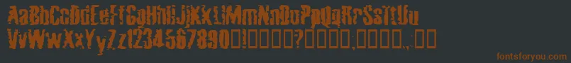 MardiGrossDrunktype Font – Brown Fonts on Black Background