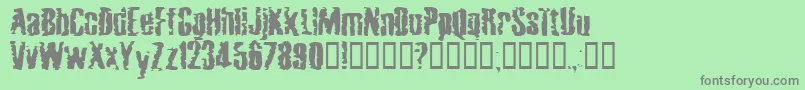 Police MardiGrossDrunktype – polices grises sur fond vert