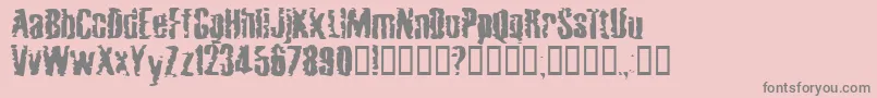 MardiGrossDrunktype Font – Gray Fonts on Pink Background